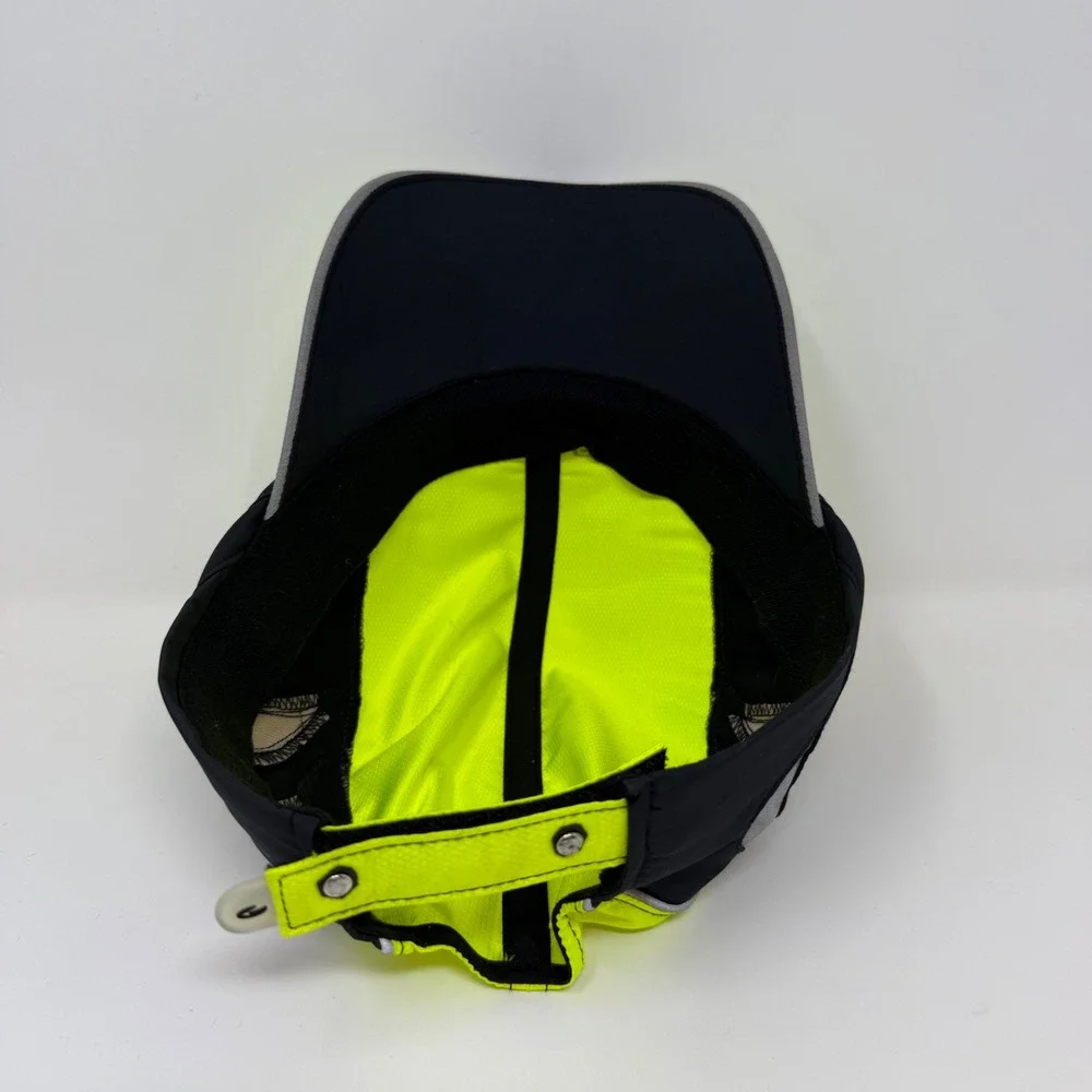 Brooks Nightlife Hat Neon Yellow Black Reflective Running Cap AC665 OSFA - Picture 8 of 11